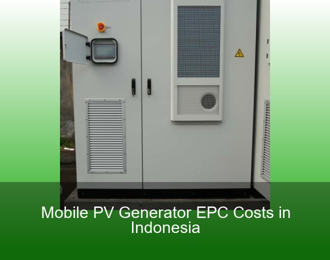 Mobile PV Generator EPC Costs in Indonesia